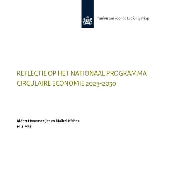 Reflectie Nationaal Programma Circulaire Economie 2023-2030