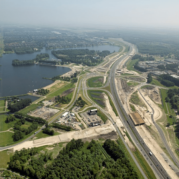 Snelweg A6 bij Almere