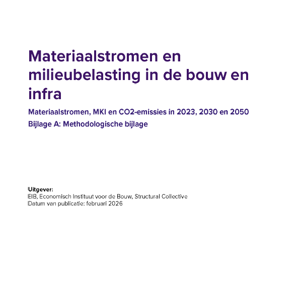 Materiaalstromen en milieubelasting in de bouw en infra. Methodologische bijlage.