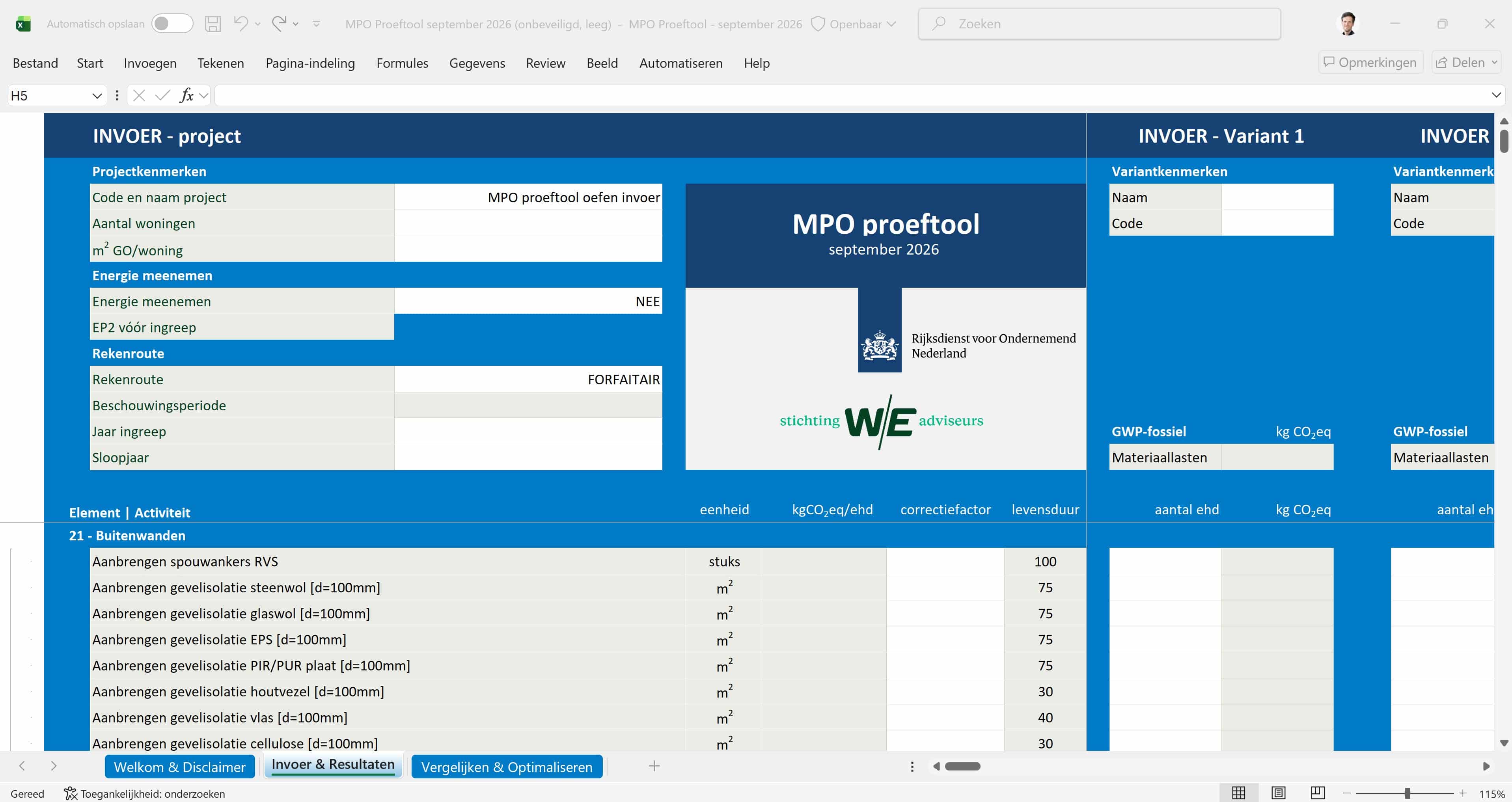 MPO Proeftool